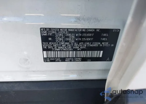 2024 Toyota Rav4 Hybrid Xle из США, поврежденный, VIN 2T3RWRFV7RW202064